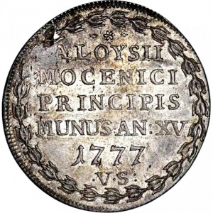 Реверс монеты Венецианская республика, 1 озелла, 1777