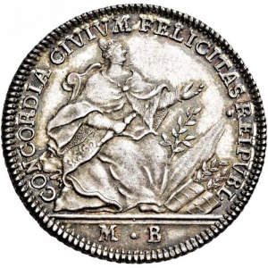Аверс монеты Венецианская республика, 1 озелла, 1791