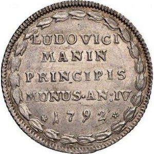 Реверс монеты Венецианская республика, 1 озелла, 1792