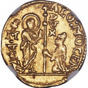 Аверс монеты Венецианская республика, ¼ цехина, 1763