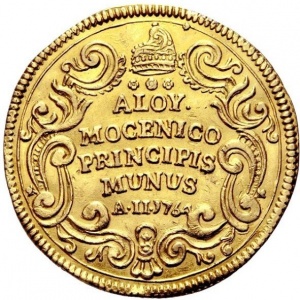 Реверс монеты Венецианская республика, 4 цехина, 1764, Восстановление Мадонна-делла-Паче