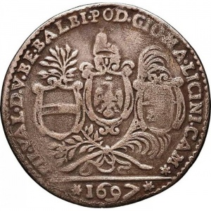 Реверс монеты Венецианская республика, 1 озелла, 1697