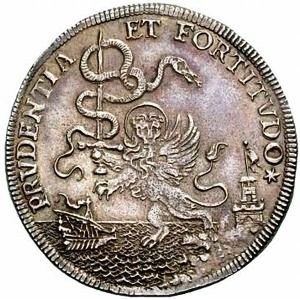 Реверс монеты Венецианская республика, 1 озелла, 1702