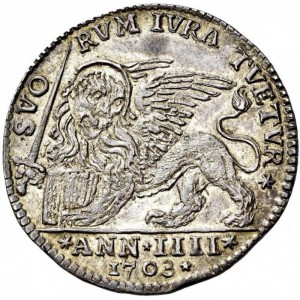 Реверс монеты Венецианская республика, 1 озелла, 1703
