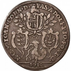 Аверс монеты Венецианская республика, 1 озелла, 1713