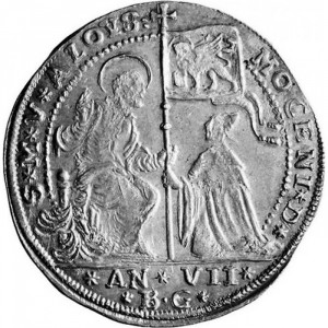 Аверс монеты Венецианская республика, 1 озелла, 1728