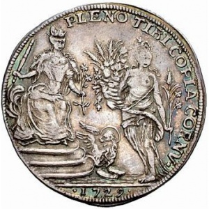 Реверс монеты Венецианская республика, 1 озелла, 1729