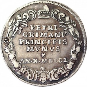 Реверс монеты Венецианская республика, 1 озелла, 1750