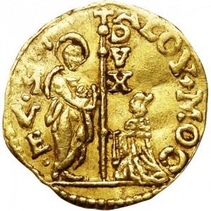 Аверс монеты Венецианская республика, ¼ цехина, 1722