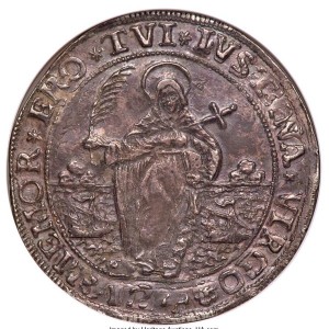 Аверс монеты Венецианская республика, 1 дукатон, 1741