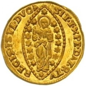 Реверс монеты Венецианская республика, 1 цехин, 1709