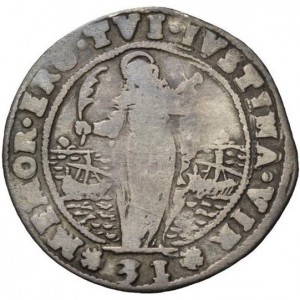 Реверс монеты Венецианская республика, ¼ дуката, 1655