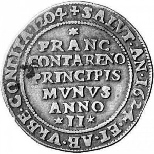 Реверс монеты Венецианская республика, 1 озелла, 1624, Правление Франческо Контарини