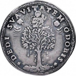 Реверс монеты Венецианская республика, 1 озелла, 1633, Большая пальма