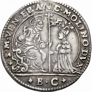 Аверс монеты Венецианская республика, 1 озелла, 1650, Корабль во время бури