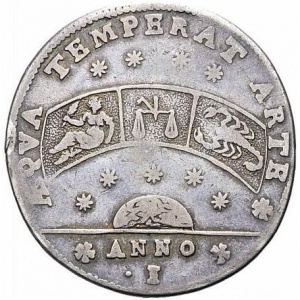 Реверс монеты Венецианская республика, 1 озелла, 1675, Мир и Процветание
