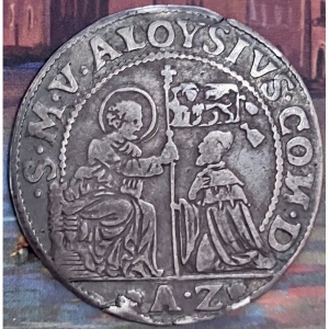 Аверс монеты Венецианская республика, 1 озелла, 1676, Основание Венеции