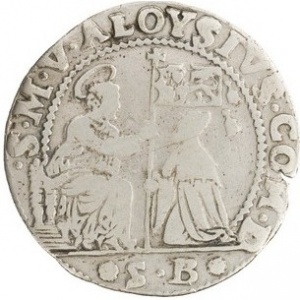 Аверс монеты Венецианская республика, 1 озелла, 1677, Основание Венеции