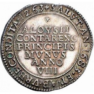 Реверс монеты Венецианская республика, 1 озелла, 1683, Основание Венеции /серебро/