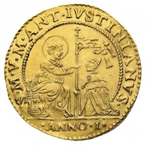 Аверс монеты Венецианская республика, 1 озелла, 1684, Выборы дожа /золото/