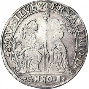 Аверс монеты Венецианская республика, 1 озелла, 1694, Острова с деревьями /серебро/
