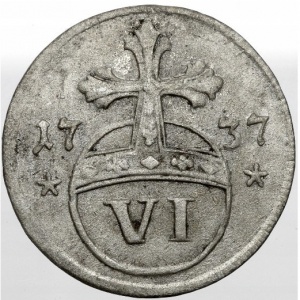 Реверс монеты Брауншвейг-Вольфенбюттель, 6 пфеннигов, 1735-1759