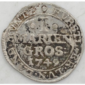 Реверс монеты Брауншвейг-Вольфенбюттель, 1 мариенгрош, 1748-1759