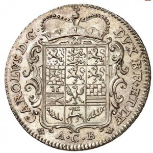 Аверс монеты Брауншвейг-Вольфенбюттель, 8 грошей, 1756-1759