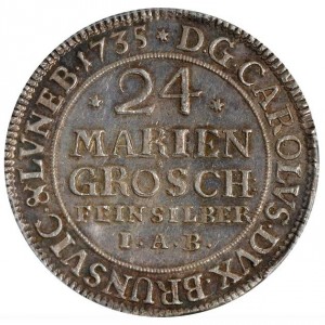 Реверс монеты Брауншвейг-Вольфенбюттель, 24 мариенгроша, 1735-1780