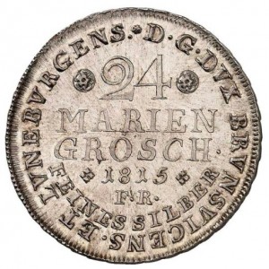 Реверс монеты Брауншвейг-Вольфенбюттель, 24 мариенгроша, 1814-1815
