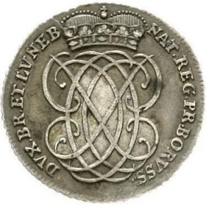 Аверс монеты Брауншвейг-Вольфенбюттель, 2 гроша, 1733, Брак Карла I и Филиппины Шарлотты Прусской