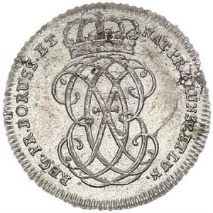 Аверс монеты Брауншвейг-Вольфенбюттель, 2 гроша, 1733, Брак Елизаветы Кристины и Фридриха II Прусского