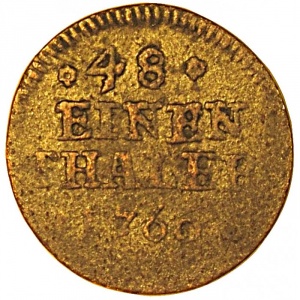 Реверс монеты Брауншвейг-Вольфенбюттель, 1/48 талера, 1760-1761