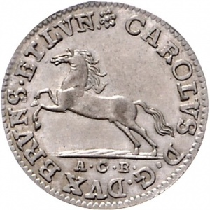 Аверс монеты Брауншвейг-Вольфенбюттель, 1/24 талера, 1747-1757
