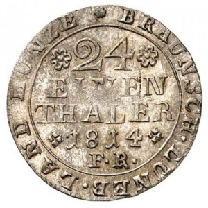 Реверс монеты Брауншвейг-Вольфенбюттель, 1/24 талера, 1814-1815