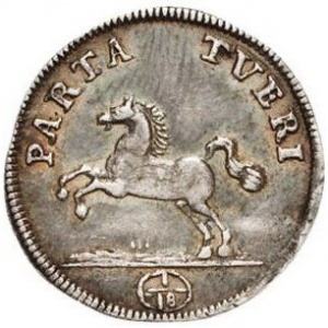 Реверс монеты Брауншвейг-Вольфенбюттель, 1/18 талера, 1715-1716