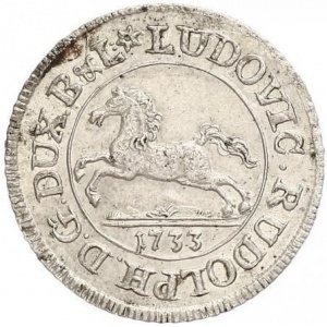 Аверс монеты Брауншвейг-Вольфенбюттель, ¹⁄₁₂ талера, 1733-1734