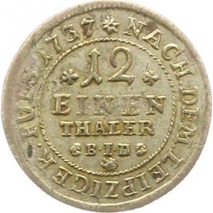 Реверс монеты Брауншвейг-Вольфенбюттель, ¹⁄₁₂ талера, 1737-1764