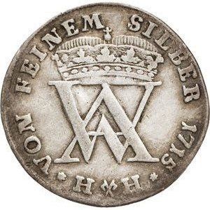 Аверс монеты Брауншвейг-Вольфенбюттель, ⅙ талера, 1715-1717