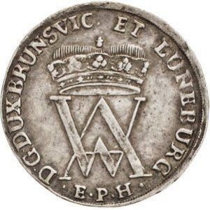 Аверс монеты Брауншвейг-Вольфенбюттель, ⅙ талера, 1716-1729