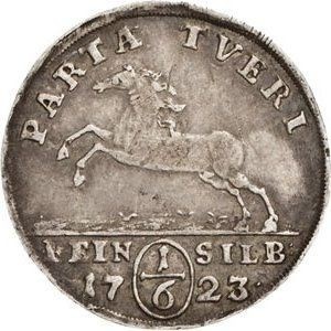 Реверс монеты Брауншвейг-Вольфенбюттель, ⅙ талера, 1716-1729