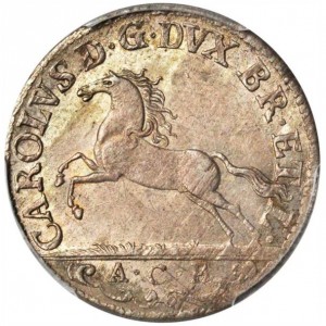 Аверс монеты Брауншвейг-Вольфенбюттель, ⅙ талера, 1747-1759