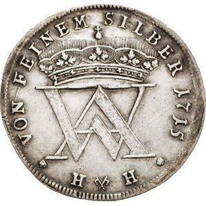 Аверс монеты Брауншвейг-Вольфенбюттель, ⅓ талера, 1715-1716