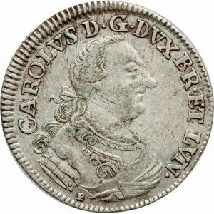 Аверс монеты Брауншвейг-Вольфенбюттель, ⅓ талера, 1764-1770