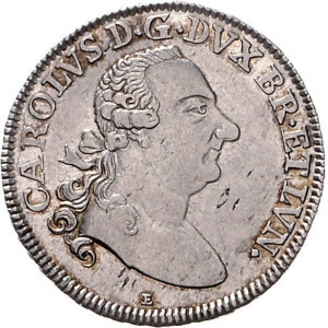 Аверс монеты Брауншвейг-Вольфенбюттель, ⅓ талера, 1771-1779