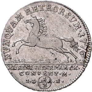 Реверс монеты Брауншвейг-Вольфенбюттель, ⅓ талера, 1771-1779