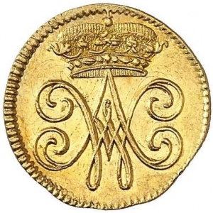 Аверс монеты Брауншвейг-Вольфенбюттель, ¼ дуката, 1717-1718