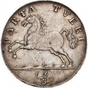 Реверс монеты Брауншвейг-Вольфенбюттель, ⅔ талера, 1714-1716