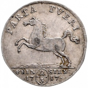 Реверс монеты Брауншвейг-Вольфенбюттель, ⅔ талера, 1716-1730