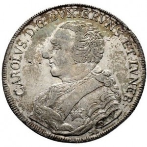 Аверс монеты Брауншвейг-Вольфенбюттель, ⅔ талера, 1736-1740